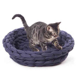 Five Way Cozy Knitted Cat Bed