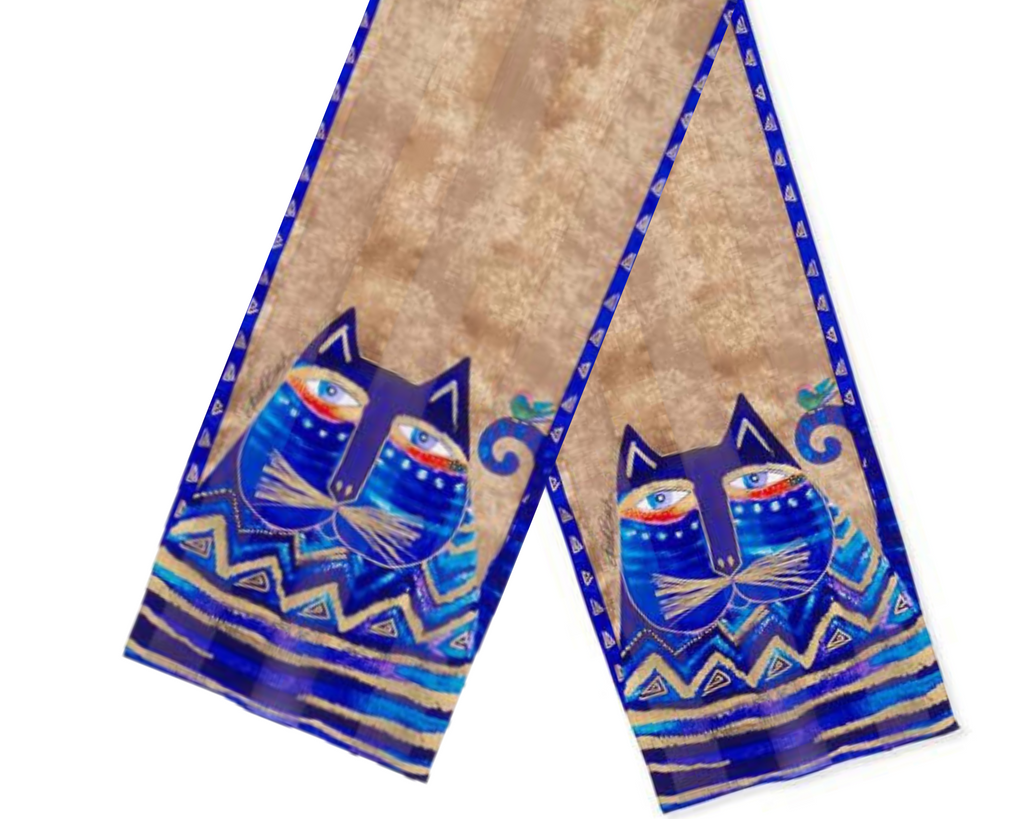 Laurel Burch™  Azul Cats Oblong Scarf - SALE 40% OFF!