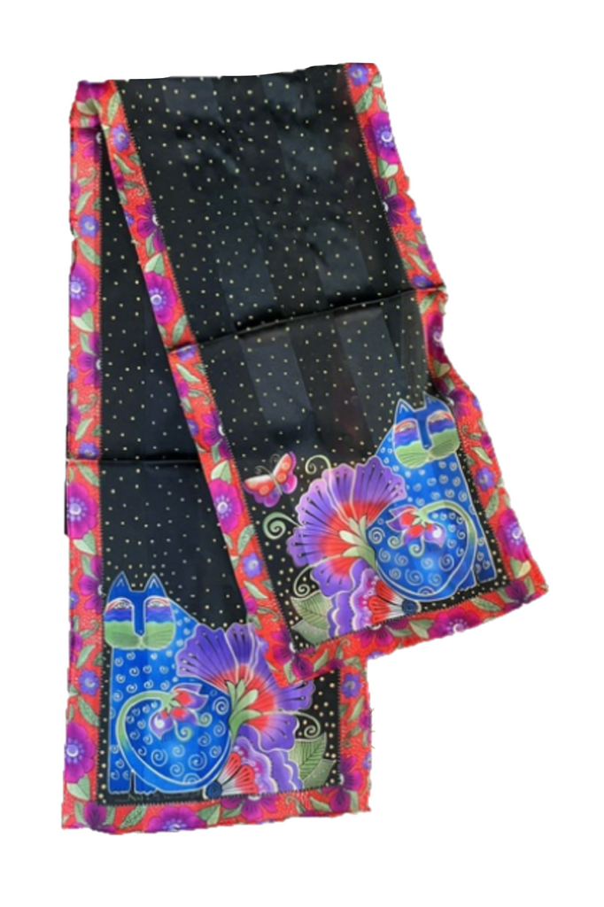 Laurel Burch™ Blossoming Spirits Cat Oblong Scarf - SALE - 40% OFF!