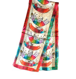 Laurel Burch™ Joyful Cats Silk Beaded Oblong Scarf - SALE 50% OFF!
