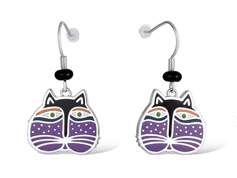 Laurel Burch™ Cat Face Drop Earrings - NEW!!!