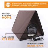 Outdoor Heated Kitty A-Frame Shelter