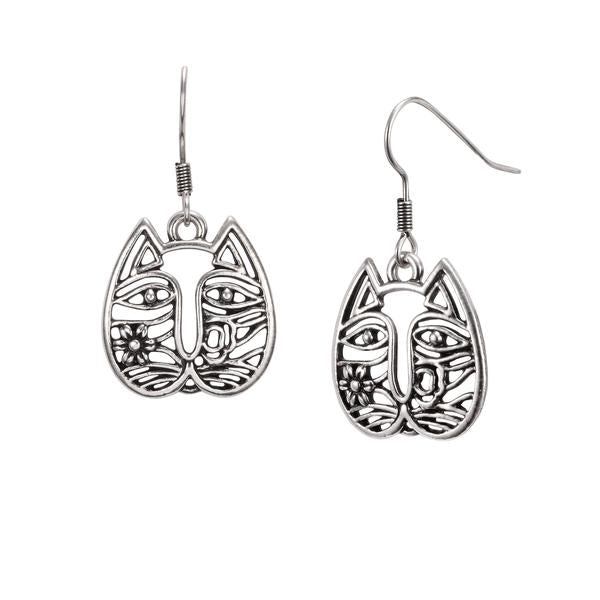 Laurel Burch™ Gatos Silver Earrings