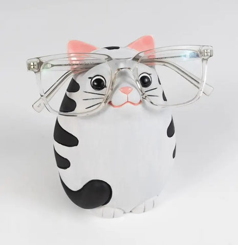 Gray Cat Eyeglass Holder
