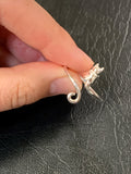 Cat's Tail Adjustable Sterling Silver Cat Ring