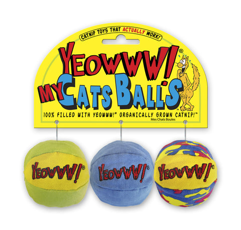Yeowww! My Cat's Balls Catnip Toy Pack - 3 to a Pack