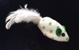 Polka Dot Feather Mouse Toy