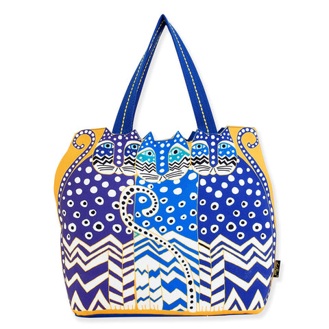 Laurel Burch™ Polka Dot Cats Large Cutout Shoulder Tote