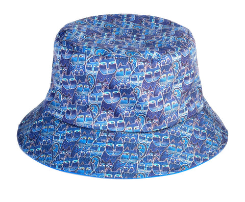 Laurel Burch™  Indigo Cats Reversible Bucket  Hat - SALE! - 50% OFF!!