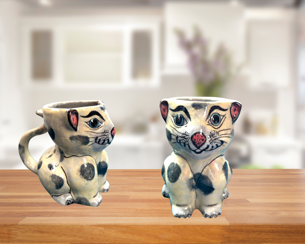 Handcrafted Ceramic Cat Mugs - 60% Off!