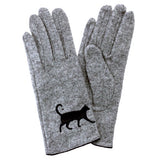 Cat Lover Embroidered Wool Gloves - NEW!!!