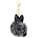 Fuzzy Kitty Pom Pom Keychain - NEW!!!