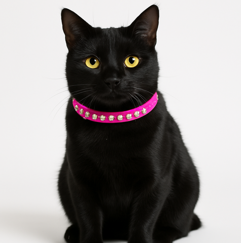 Pink Velvet Cat Breakaway Collar - 2 Sizes Available -NEW!!!