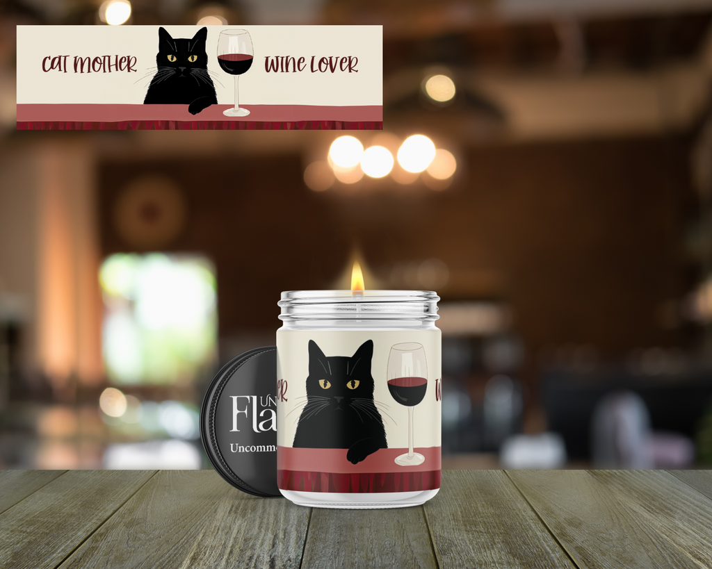 Cat Mother, Wine Lover 120-Hour Soy Candle - Personalize your Scent