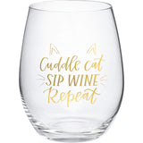 Cuddle Cat Stemless Wine Tumbler - NEW!!!