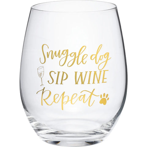 Snuggle Dog Stemless Wine Tumbler