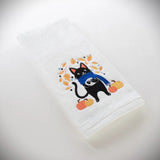 Fall Cat & Pumpkin Hand Towel - SALE - 15% OFF!!  LOW STOCK!