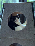 Happystack® Modular Cat Condo - Square Model Charcoal - Extra Large Doorway Openings