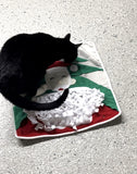Santa Snuffle Mat, Toy & Feeder for Cats - SALE - 50% OFF!!