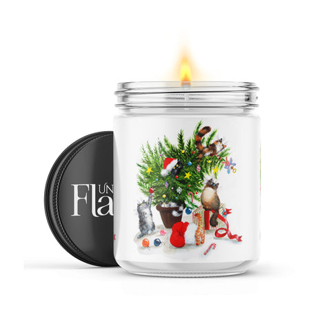 Christmas Tree Kittens 120-Hour Soy Cat Candle - Personalize your Scent - NEW!!!