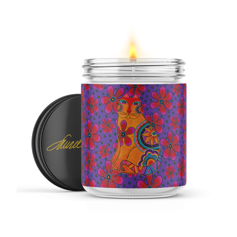 Laurel Burch™ Flower Power Kitties Candle 120 Hour Soy Candle - Personalize your Scent - NEW!!!