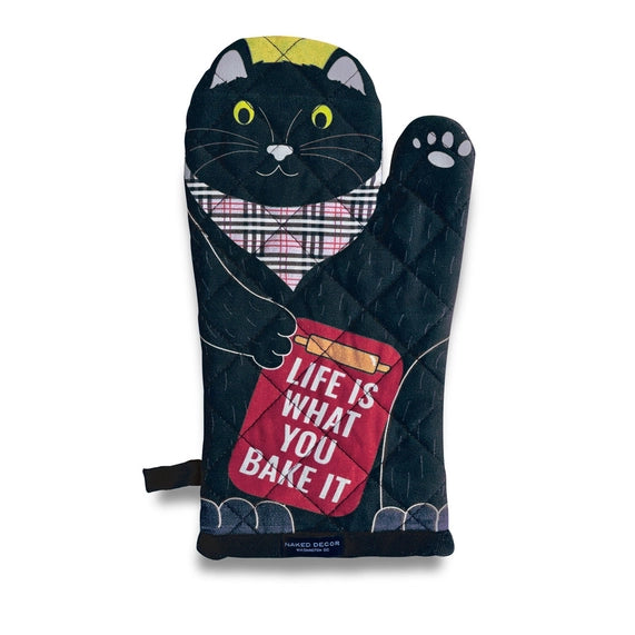 Life is What You Bake It Cat Oven Mitt - NEW!!!