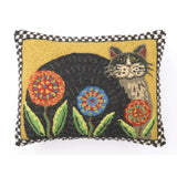 Penny Flower Cat Hooked Pillow - NEW!!!