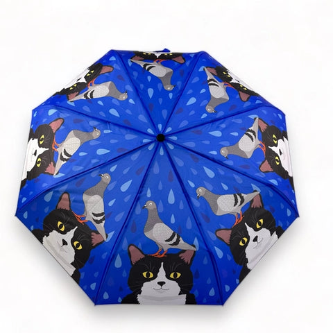 Pigeon and Tuxedo Cat Umbrella - NEW!!!