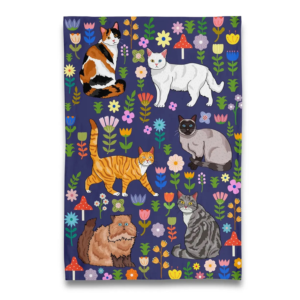 Spring Kitty Cats Tea Towel - NEW!!!