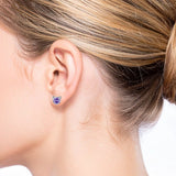 Sterling Silver Crystal Cat Stud Earrings - NEW!!!