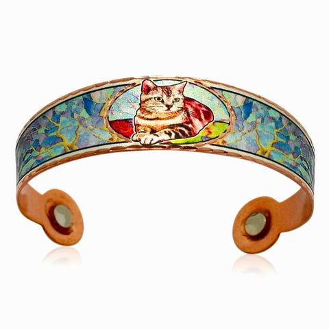 Tabby Cat Bangle Bracelet with Magnets - NEW!!!