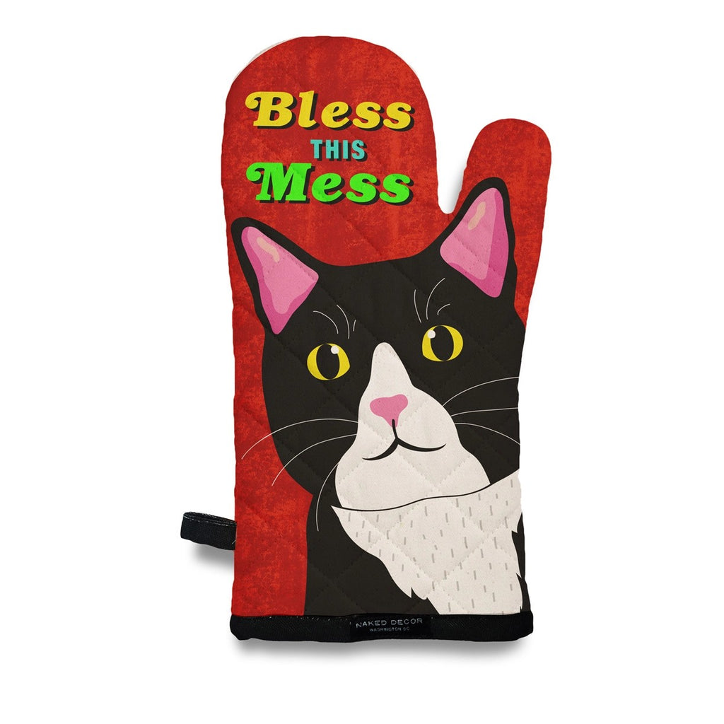 Tuxedo Cat Bless This Mess Mitt - NEW!!!