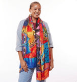 Laurel Burch™ Fantasticats Fine Art Silk Blend Shawl - NEW!!!