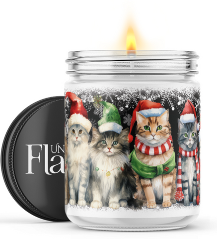 Christmas Kitties Candle 120 Hour Soy Candle - Personalize your Scent - NEW!!!