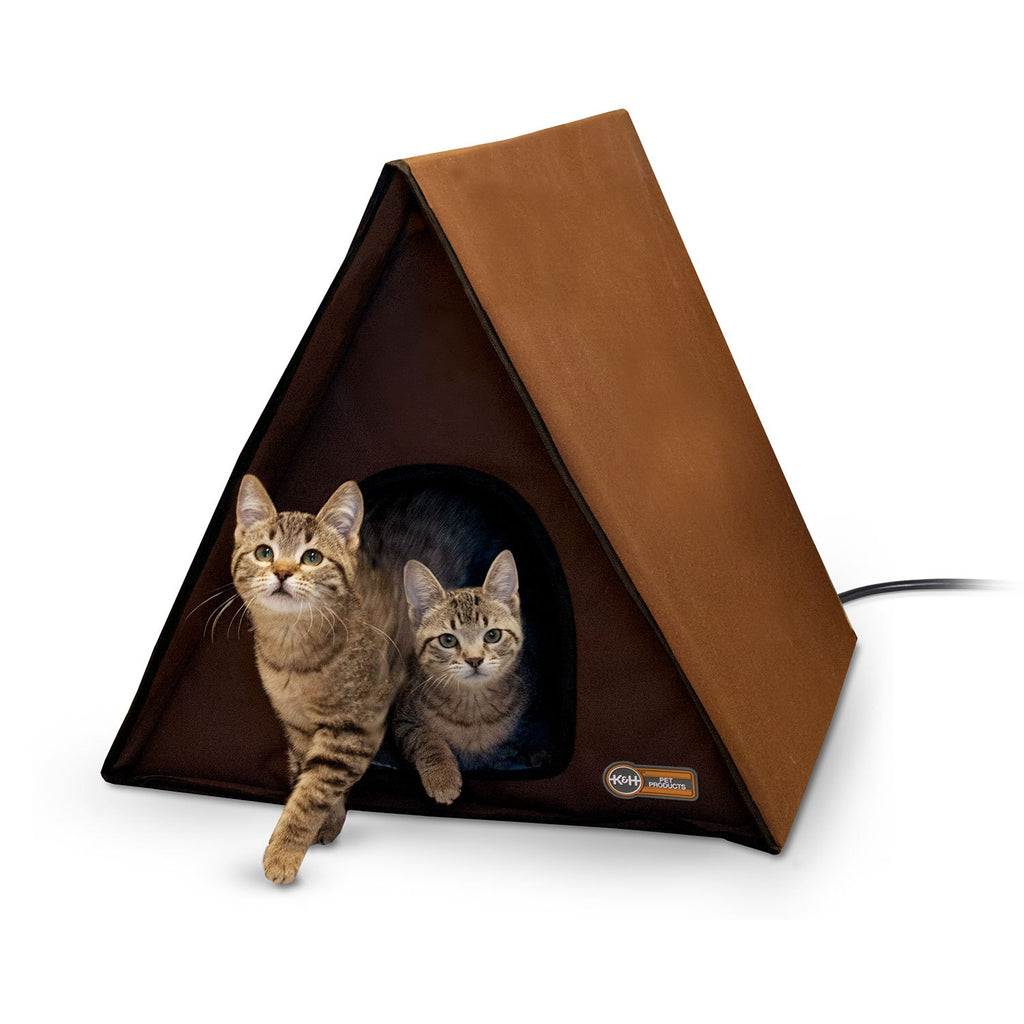 Outdoor Heated Kitty A-Frame Shelter