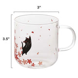 Sakura Cats Retro Glass Cat Mugs