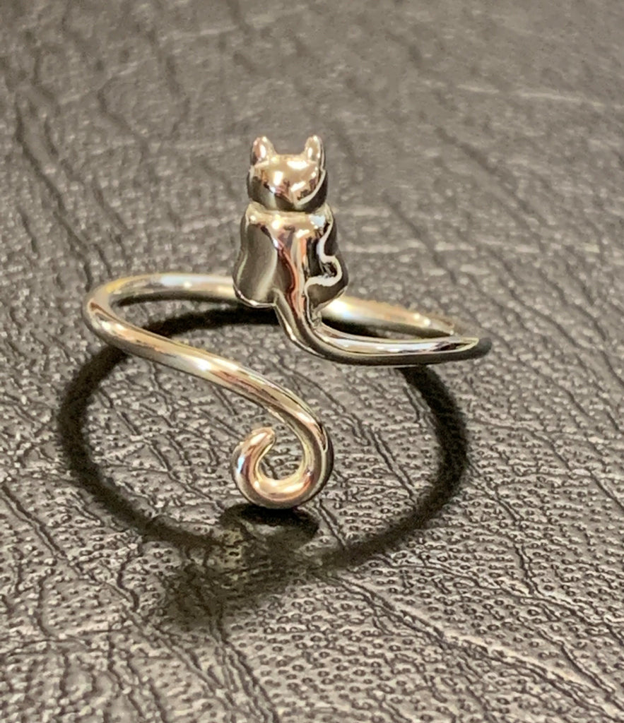 Sterling Silver Adjustable Cat Ring - NEW!!!
