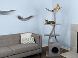 Cat Tree Lotus™  - Styled for the Design Conscious Cat Lover's Cat - WHITE W/FAUX FUR