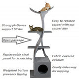 Lotus™ Cat Tree - Styled for the Design Conscious Cat Lover's Cat! - MAHOGANY