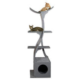 Cat Tree Lotus™  - Styled for the Design Conscious Cat Lover's Cat - SMOKE