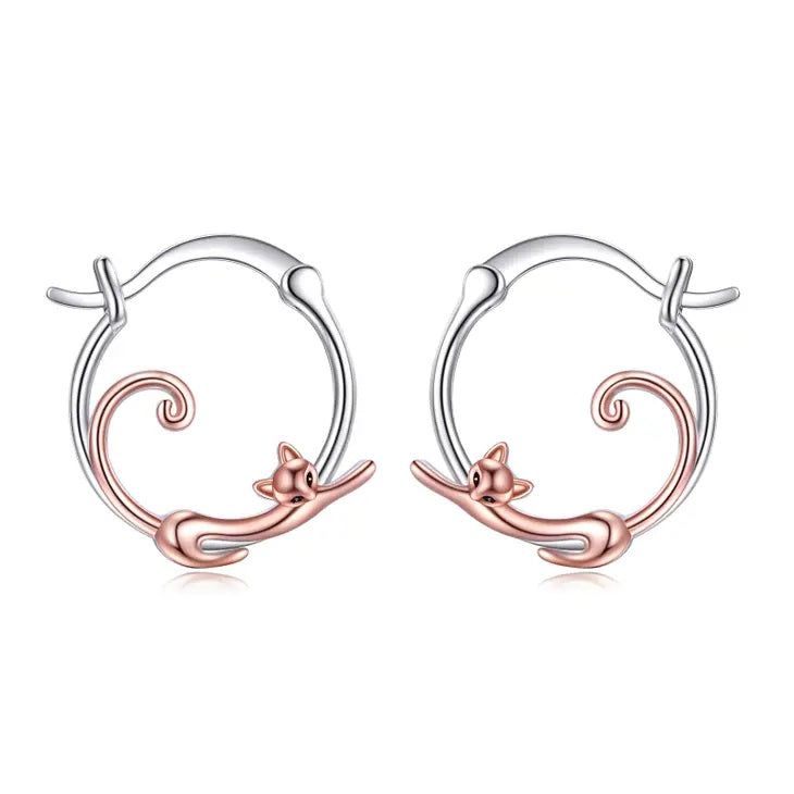 Buy Yellow Chimes Rose Gold Plated Contemporary Hoop Earrings online