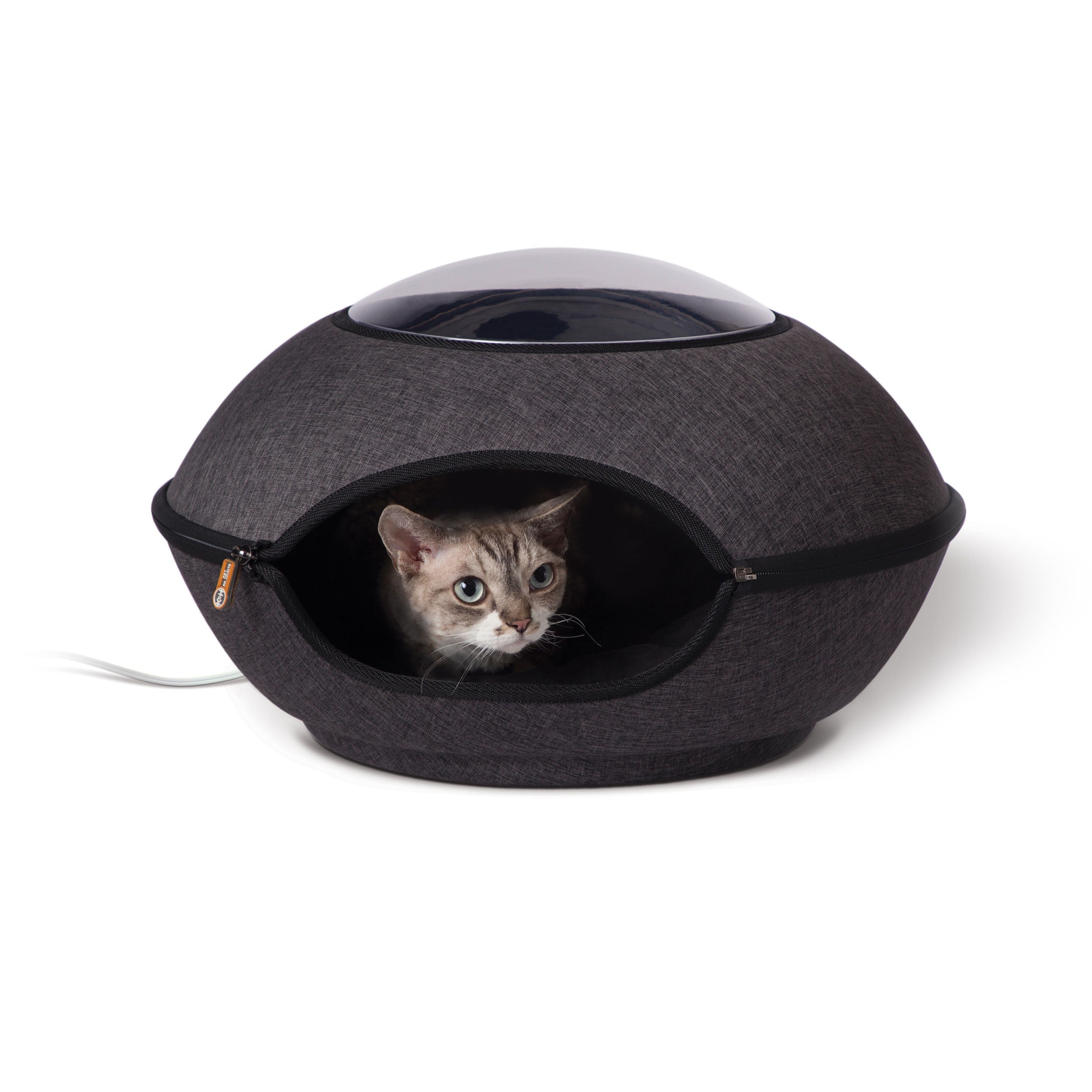 Thermo-Lookout Cat Pod - Gray/Black Trim – My Three Cats & Co.