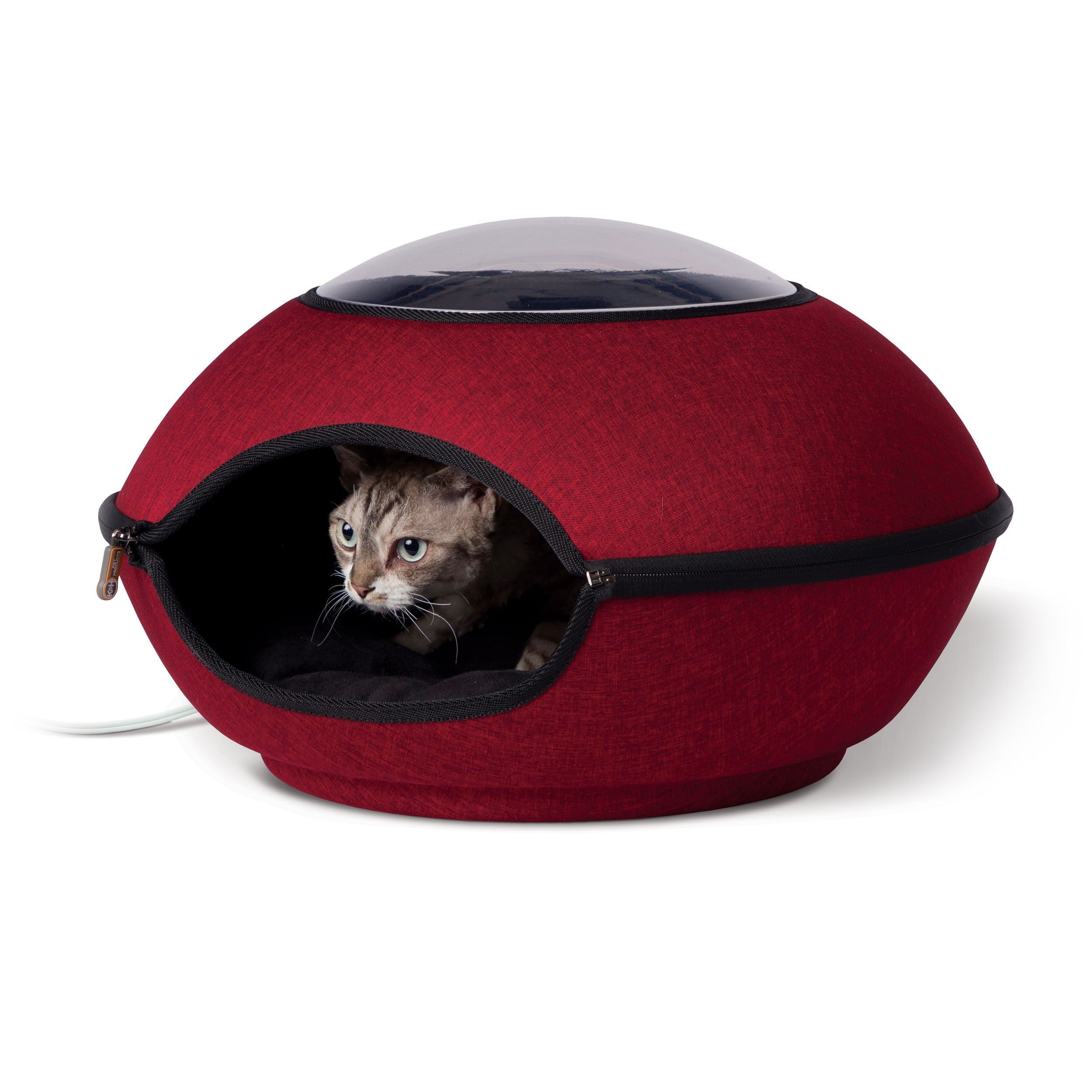 Thermo-Lookout Cat Pod - Gray/Black Trim – My Three Cats & Co.