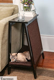A-Frame Cat Bed and End Table - Mahogany