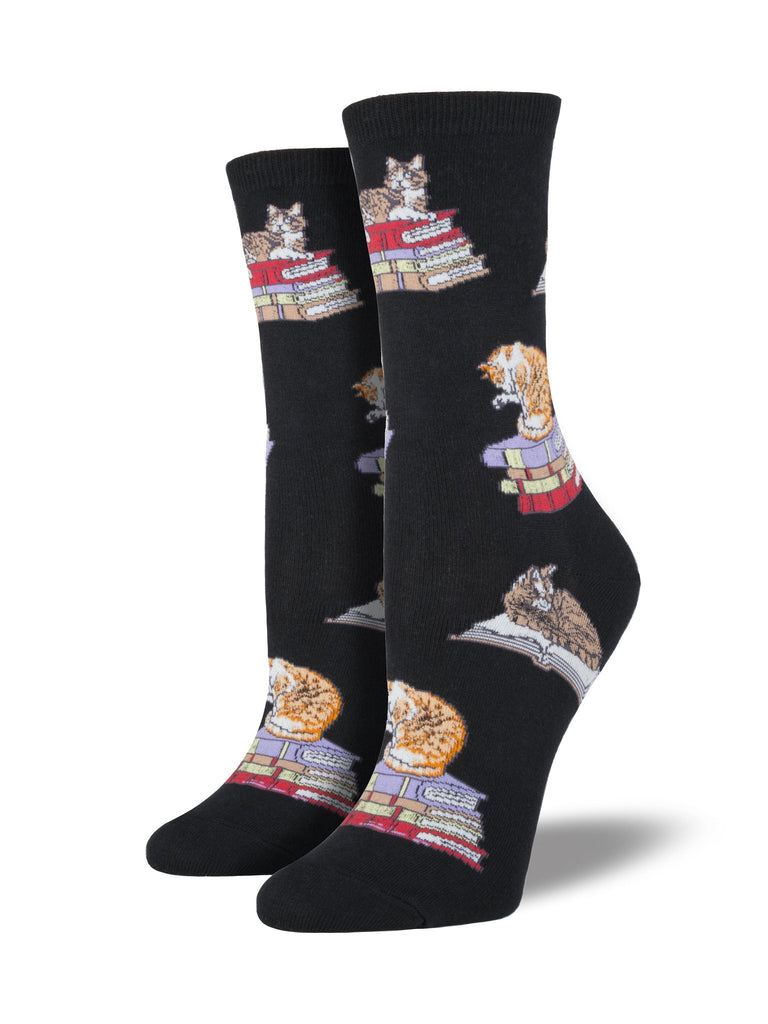 Cats on Books Cat Socks